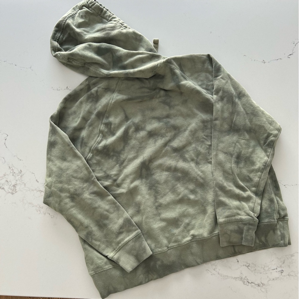 Old Navy Vintage Hoodie Olive green Tie Dye Womens Large - Picture 2 of 4
